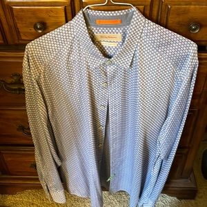 Tommy Bahama XL button down blue and Orange checks